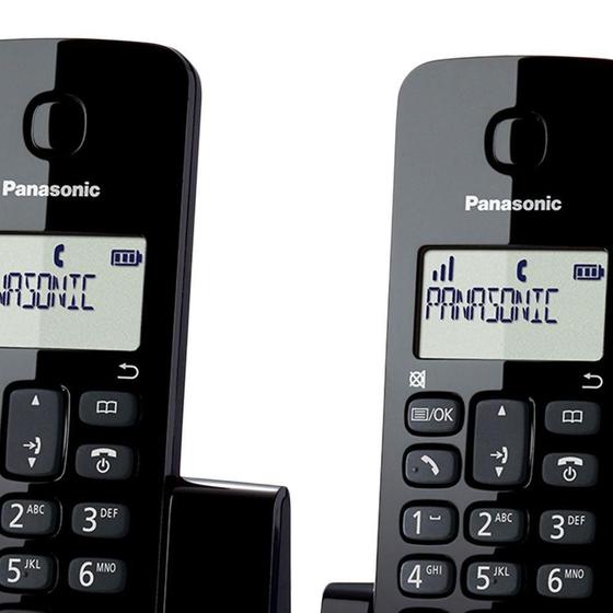Imagem de Telefone sem Fio Panasonic KX-TGB112LBB, Identificador De Chamadas, 1 Ramal - Preto
