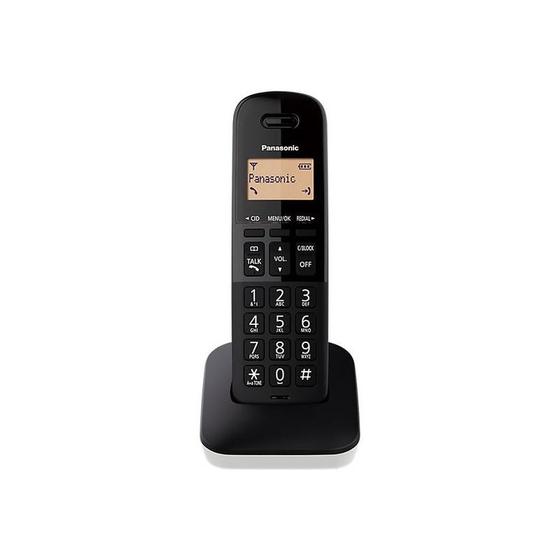 Imagem de Telefone Sem Fio Panasonic Kx Tgb310 Com Identificador De Chamadas Branco Preto