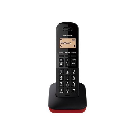 Imagem de Telefone Sem Fio Panasonic Kx Tgb310 Com Identificador De Chamadas Vermelho Pret