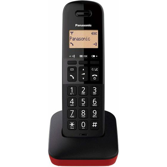 Imagem de Telefone Sem Fio Panasonic KX-TGB310LAR - 1 Base - 110V - Vermelho