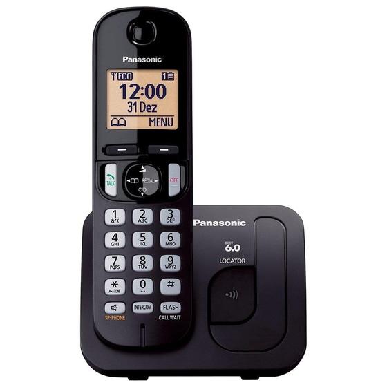 Imagem de Telefone sem Fio Panasonic KX-TGC210LBB Dect 6.0, Viva-Voz, Preto