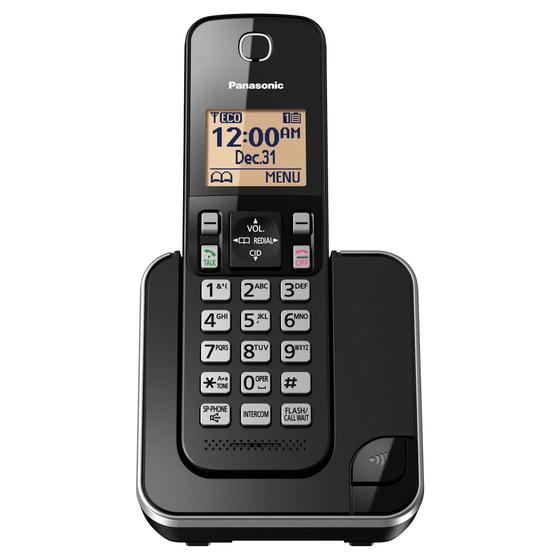 Imagem de Telefone Sem Fio Panasonic KX-TGC350B com Tela Retroiluminada Âmbar