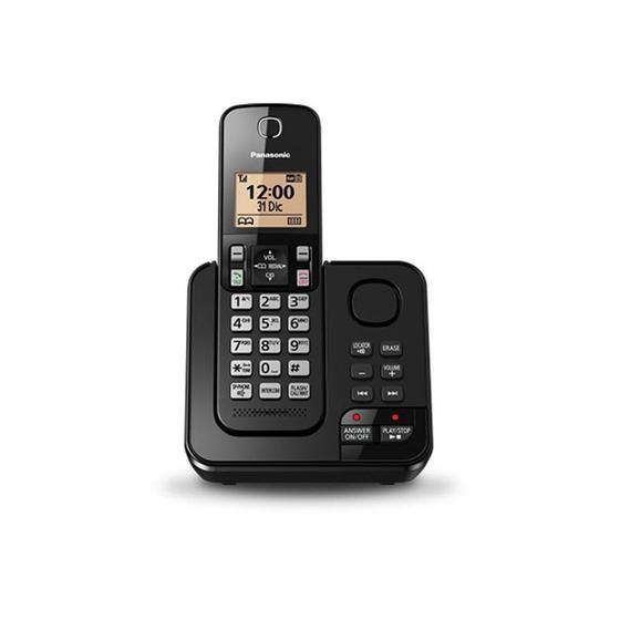 Imagem de Telefone sem fio Panasonic Kx Tgc360Lab com identificador de chamadas - Preto