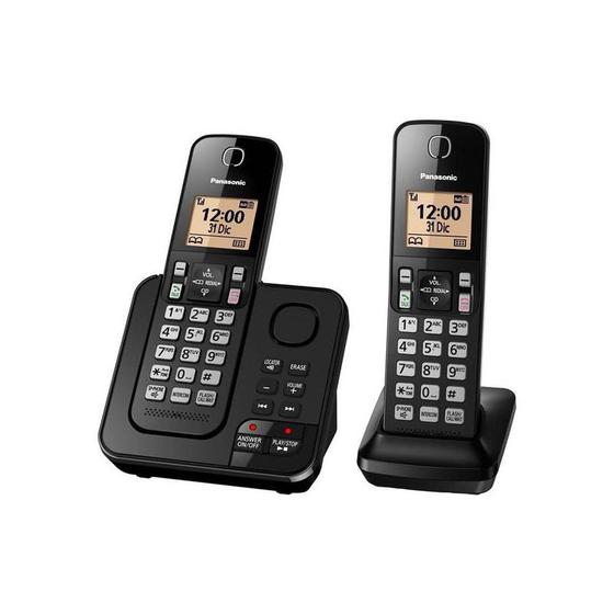 Imagem de Telefone Sem Fio Panasonic Kx Tgc362Lab Com Identificador De Chamadas 2 Unidades