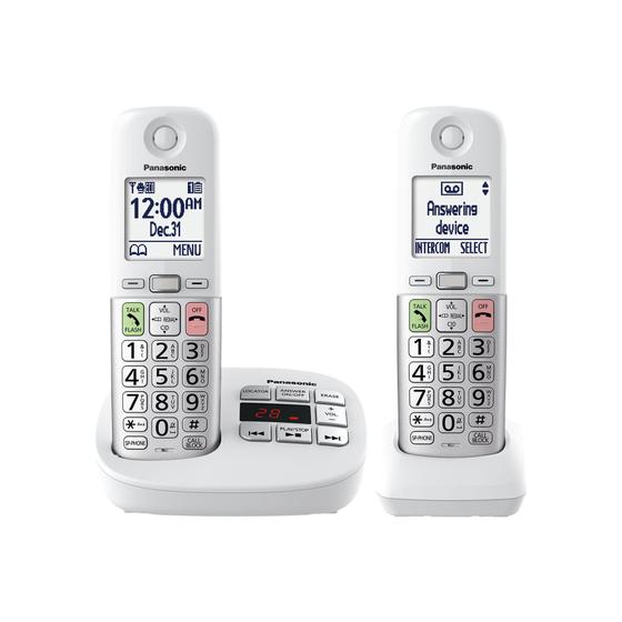 Telefone Sem Fio Panasonic KX-TGU432W - Tela Grande e 2 Aparelhos Menor preço em Telefone Sem Fio Panasonic KX-TGU432W - Tela Grande e 2 Aparelhos