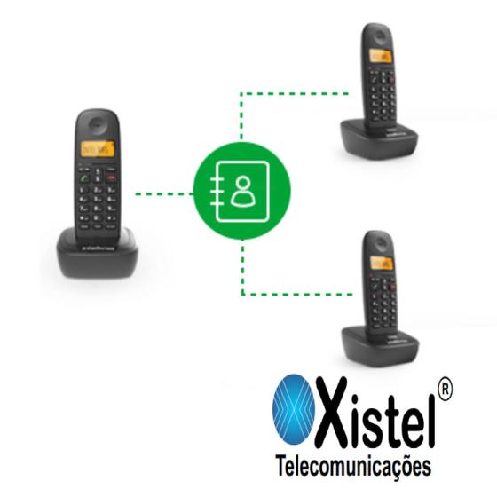 Telefone Sem Fio Preto Ramal TS 2511 Intelbras
