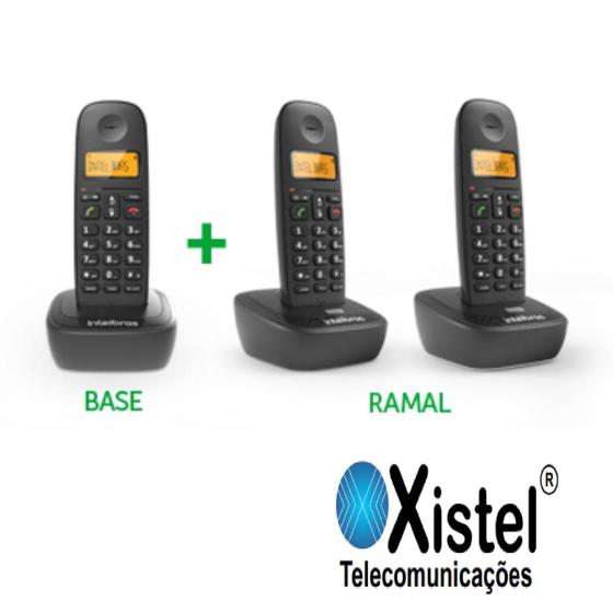 Telefone Sem Fio Preto Ramal TS 2511 Intelbras