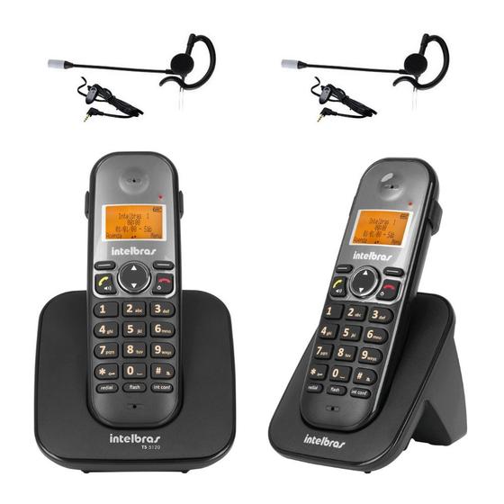 Imagem de Telefone sem fio TS 5120 + Ramal TS 5121 + Headset Intelbras