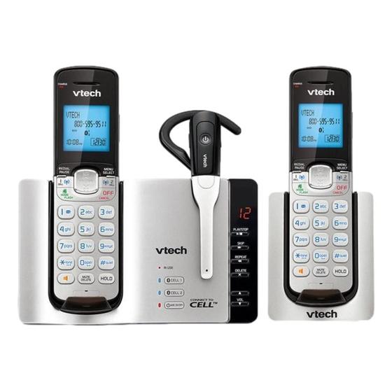 Imagem de Telefone Sem Fio Vtech 2 Bases Dect 6.0 + Base Extra Prata