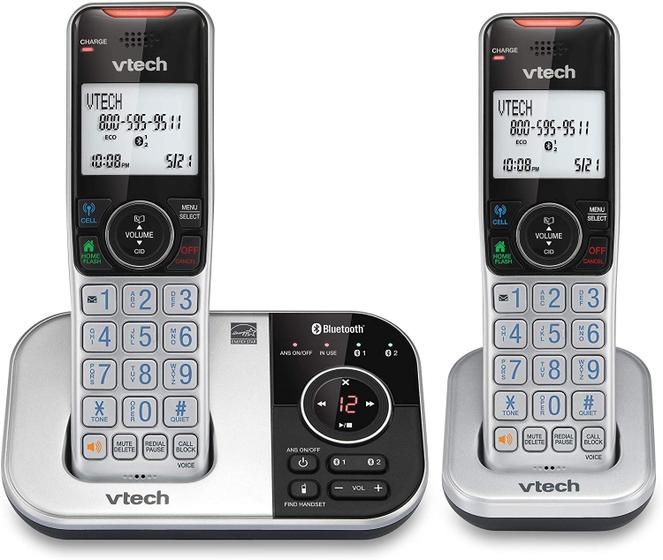 Imagem de Telefone sem fio VTech com bloqueador de chamadas, 2 aparelhos