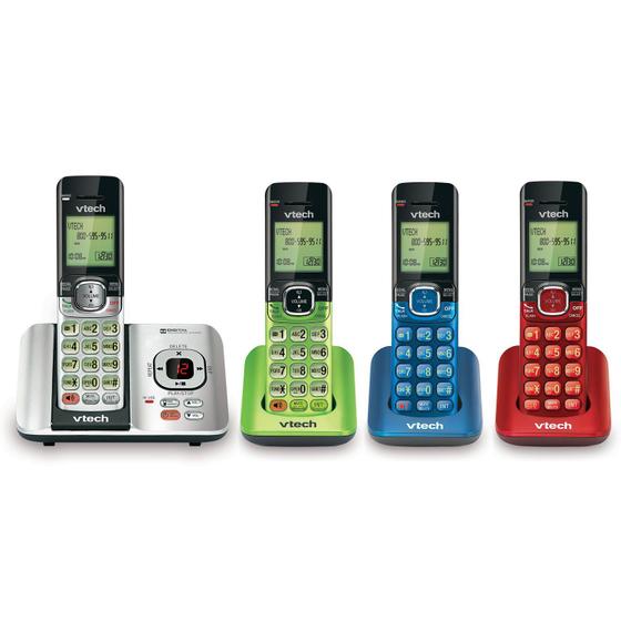 Imagem de Telefone sem fio VTech CS6529-4B DECT 6.0 4 aparelhos azul/verde