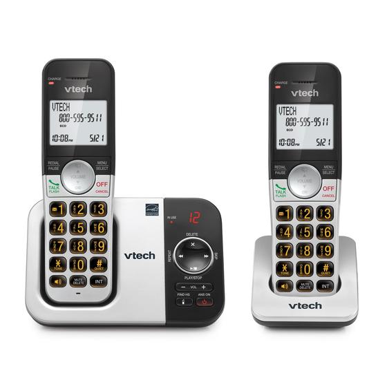 Imagem de Telefone Sem Fio VTech VG232-2 com Secretária Eletrônica e 2 Aparelhos