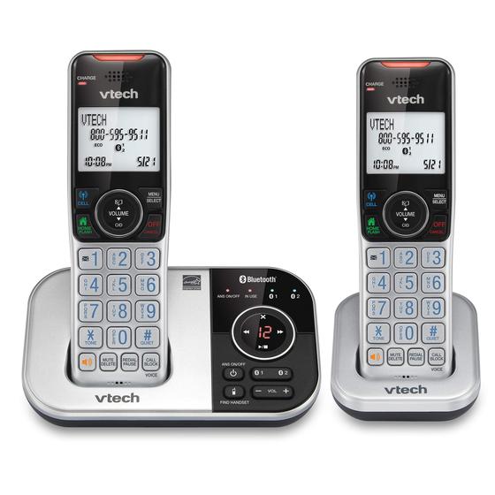 Imagem de Telefone Sem Fio VTECH VS112-2 DECT 6.0 - Bluetooth, Secretária Eletrônica e Bloqueio de Chamadas