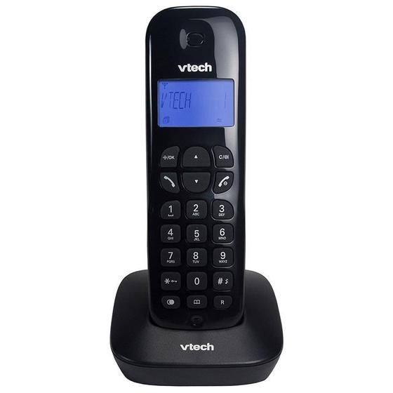 Imagem de Telefone sem Fio Vtech VT685SE Preto Dect 6.0 com Identificador de Chamadas, Viva-Voz, Secretária Eletrônica