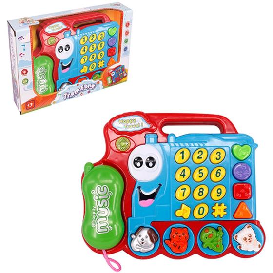 Imagem de Telefone Trem / Trenzinho Musical Infantil Fone Colors Com Luz A Pilha