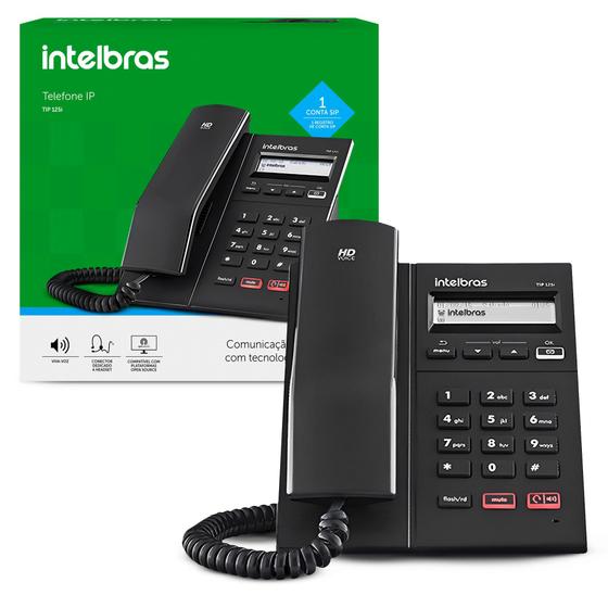 Imagem de Telefone VoIP Intelbras TIP125i, Tip 125 Original Com Display Áudio HD Viva-Voz e PoE - Escritórios e Empresas - SIP 2.0
