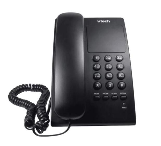 Imagem de Telefone Vtech Com Fio Vtc105B Digital De Mesa