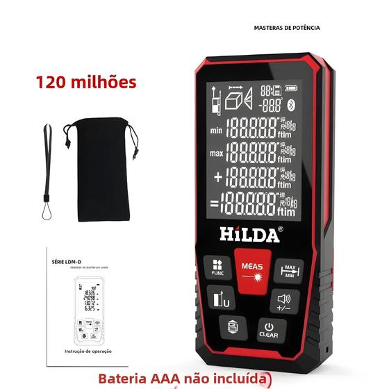 Imagem de Telêmetro a Laser de Longo Alcance (50m a 120m) - Medidor de Distância Profissional