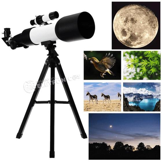Imagem de Telescópio Astronômico Profissional Regulável Refrator 90x Com Tripé F36060