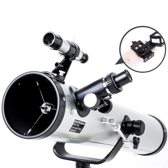 Telescópio Astronômico Refletor F70076 Azimutal + Sup Celula - Markotec Imagem de Telescópio Astronômico Refletor F70076 Azimutal + Sup Celula