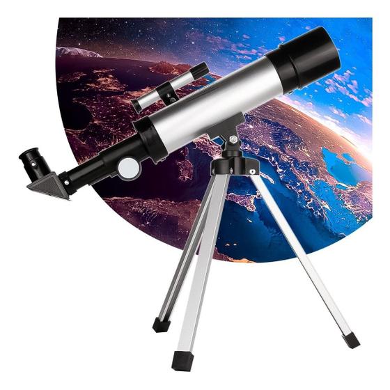 Imagem de Telescópio Luneta Refrator 50 mm Astronômico Com Tripé Eclipse Fun