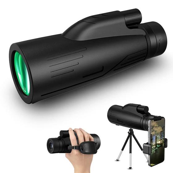 Imagem de Telescópio monocular BNMKAD 12x50 com adaptador de smartphone e tripé