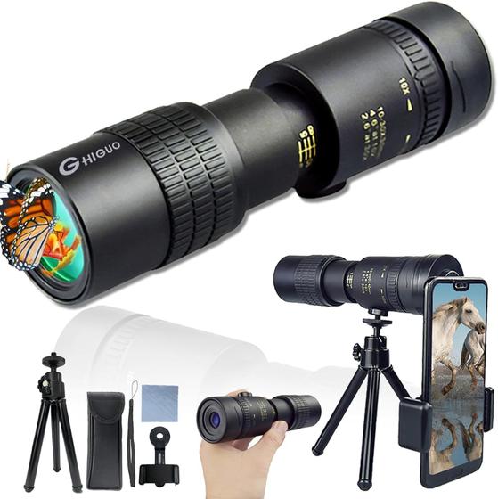 Imagem de Telescópio Monocular Ghiguo 30x40 com Zoom de Alta Potência e Tripé