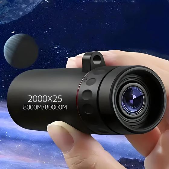 Imagem de Telescópio Monocular HD Portátil 2000x25 - Ideal para Caça, Viagens, Concertos e Pesca