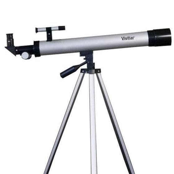 Imagem de Telescópio Refrator Com Tripé De Alumínio, Distância Focal 600mm - Vivitar Vivtel50600