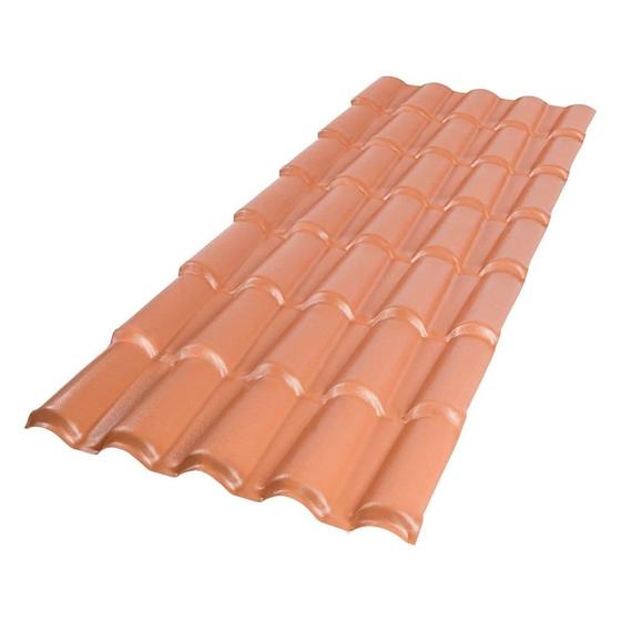 Imagem de Telha PVC Colonial Afort Cerâmica/Terracota 2,30 x 0,86m 5 Ondas