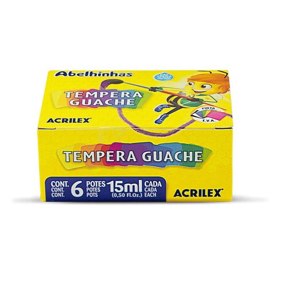 Imagem de Tempera guache acrilex 15ml pinta eva/c/6 un