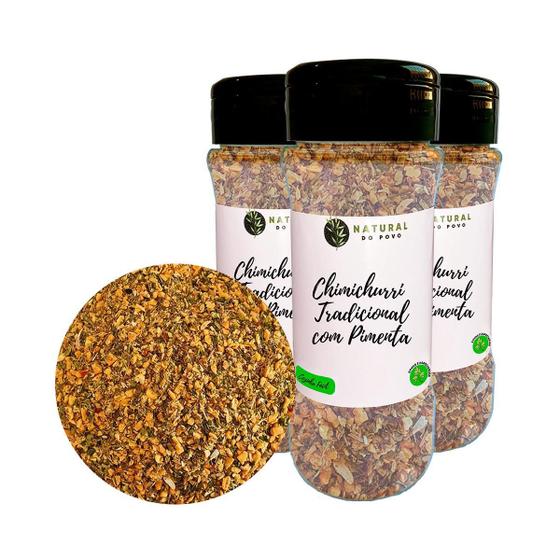 Imagem de Tempero Chimichurri Com Pimenta Kit 3 Pote Com Dosador 40G