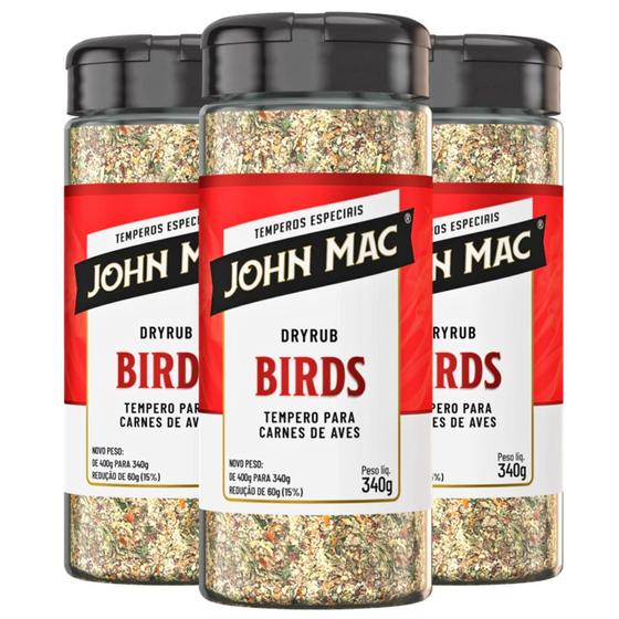 Imagem de Tempero Para Aves Dry Rub Birds John Mac 340G (3 Unidades)