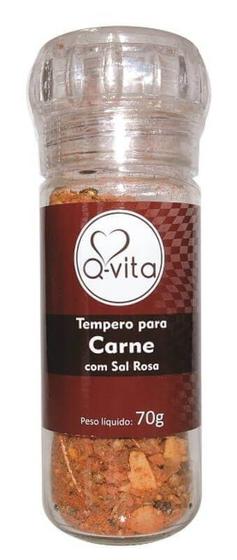 Imagem de Tempero para carne com sal rosa do himalaia com moedor 70 gramas - Q-vita - 01 un