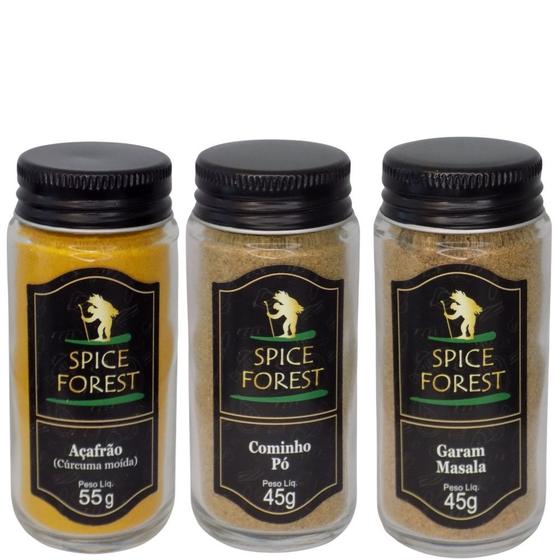 Imagem de Temperos Açafrão, Cominho Em Pó e Garam Masala - Spice Forest