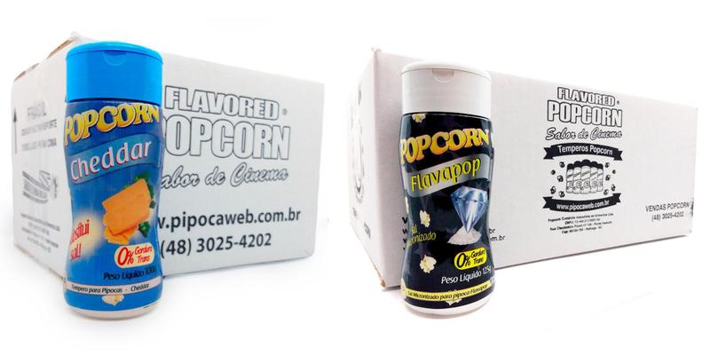 Imagem de Temperos Para Pipoca Cx 12 un - Cheddar e Flavapop Manteiga