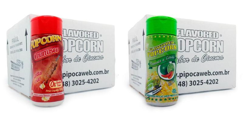 Imagem de Temperos Para Pipoca Cx 12 Un - Churrasco E Pimenta E Limão