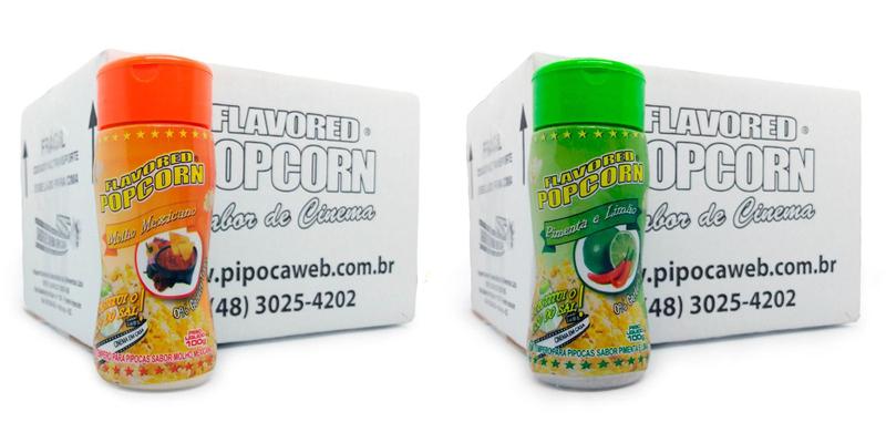 Imagem de Temperos Para Pipoca Cx12Un-Molho Mexicano E Pimenta E Limão