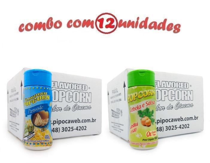 Imagem de Temperos Pipoca - Cx 12 Un- 6 Parmesão - 6 Cebola E Salsa