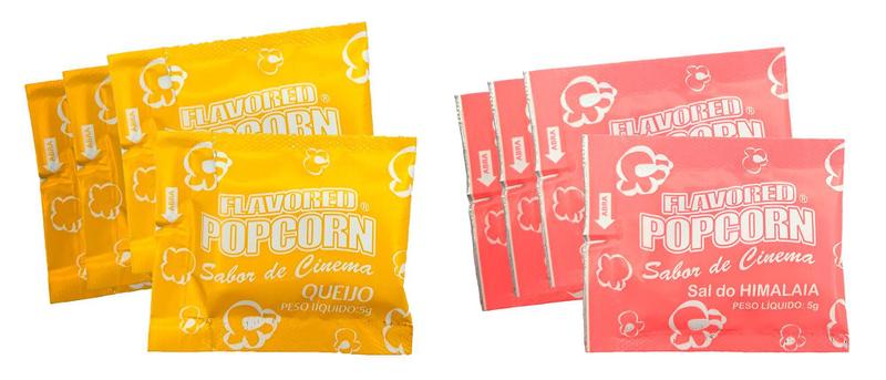 Imagem de Temperos Popcorn 50 Sachês. 25 Queijo E 25 Sal Do Himalaia.