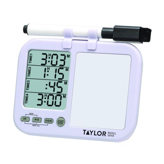 Imagem de Temporizador digital Taylor 5849 para quatro eventos com quadro branco