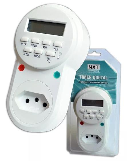 Temporizador Timer Digital Tomada Programável Liga e Desliga - Bivolt Menor preço em Temporizador Timer Digital Tomada Programável Liga e Desliga - Bivolt