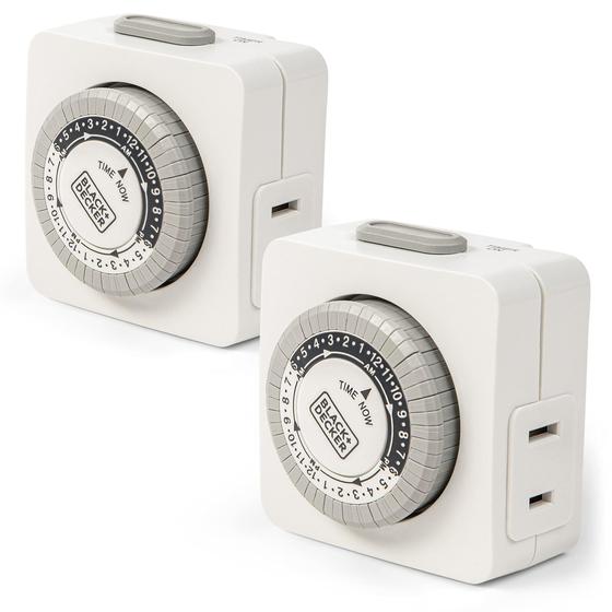 Imagem de Temporizadores Programáveis Internos BLACK+DECKER - Pacote com 2 - Polarizados