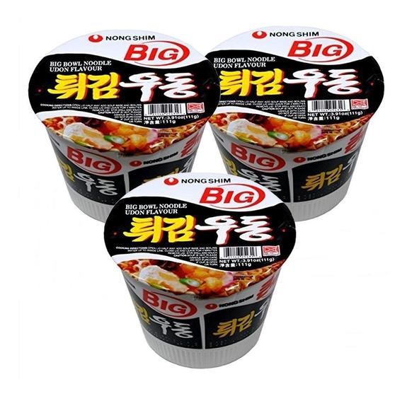 Imagem de Tempura Udon Cup Noodle Big Nong Shim 111g - (Kit com 3)