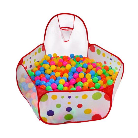 Imagem de Tenda Brinquedoteca com Piscina de Bolinhas KUUQA - 4 Pés - com Cesta de Basquete
