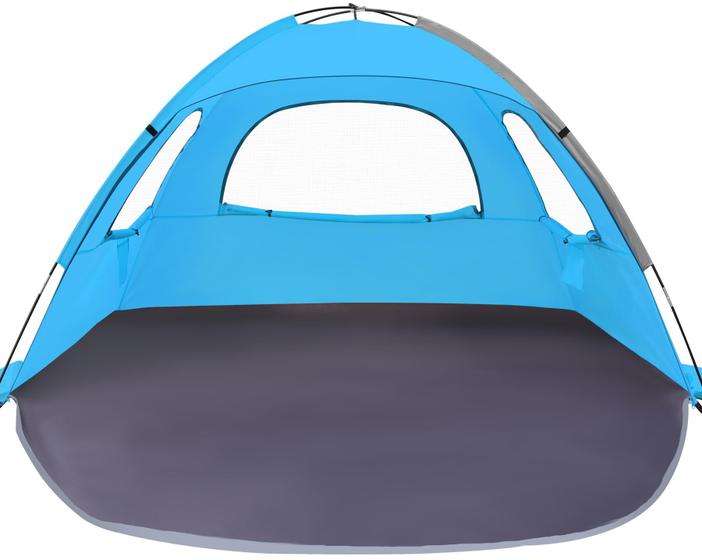 Imagem de Tenda de praia WhiteFang, protetor solar portátil anti-UV, para 3 pessoas, azul