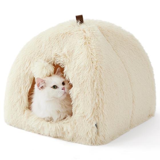 Imagem de Tenda e Casa para Gatos Cat Bedsure 2 em 1 - Bege