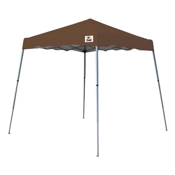 Imagem de Tenda Gazebo Dobrável 2,4 m x 2,4 m Poliéster FPS 60 Marrom Camping Praia Bel Fix