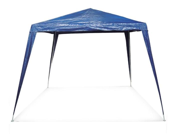 Imagem de Tenda Gazebo Montável Base 3x3m Barraca Praia Com Bolsa Azul Cobertura 2,4m Importway