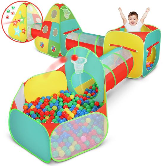 Imagem de Tenda Infantil Kiddzery com Piscina de Bolinhas - Kit com 5 Unidades